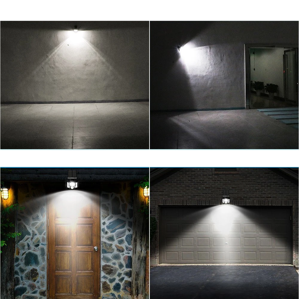 Solar Powered Wall Mounted Spotlight 360° Adjustable Wirelessly Motion Sensor Secure Lamp 8 LEDs