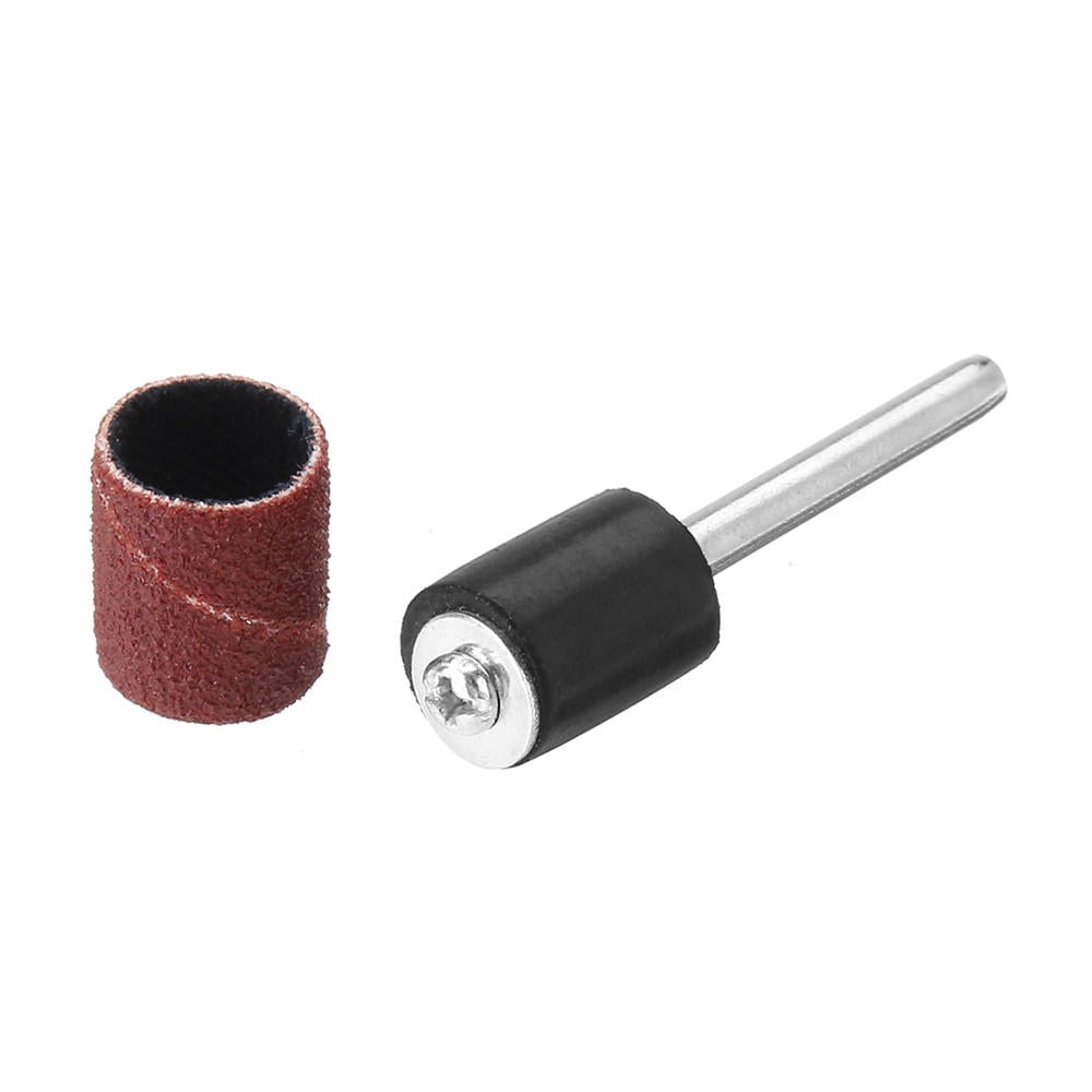 132pcs 120 Grit 1/4 3/8 1/2 Inch Sanding Drum with Sanding Mandrel Rotary Tool Accessories