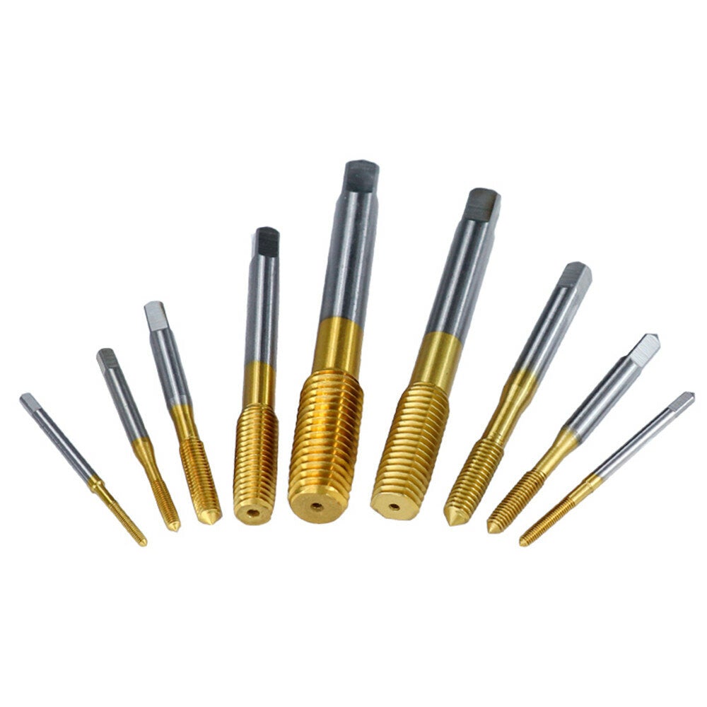 Titanium Coating Extrusion Taps M2-M12 Fluteless Forming Machine Plug Taps Metric Screw Thread Tap