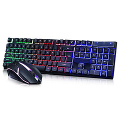 104 Keys RGB Backlight Superthin Gaming Keyboard and 2.4GHZ 1200DPI 3 buttons USB Optical Gaming Mouse
