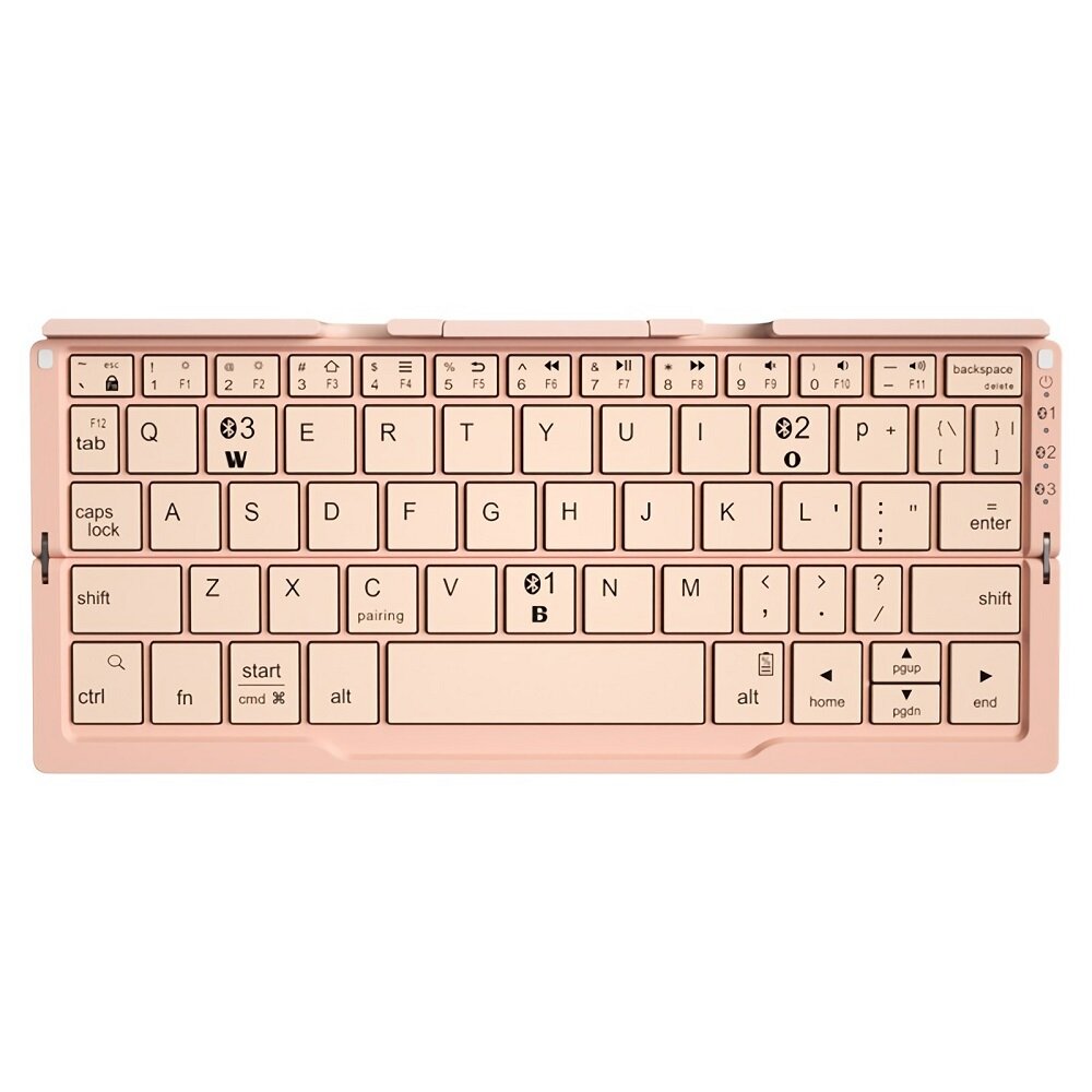 60 Keys Folding Bluetooth Keyboard for iPad Android Smartphone Tablet