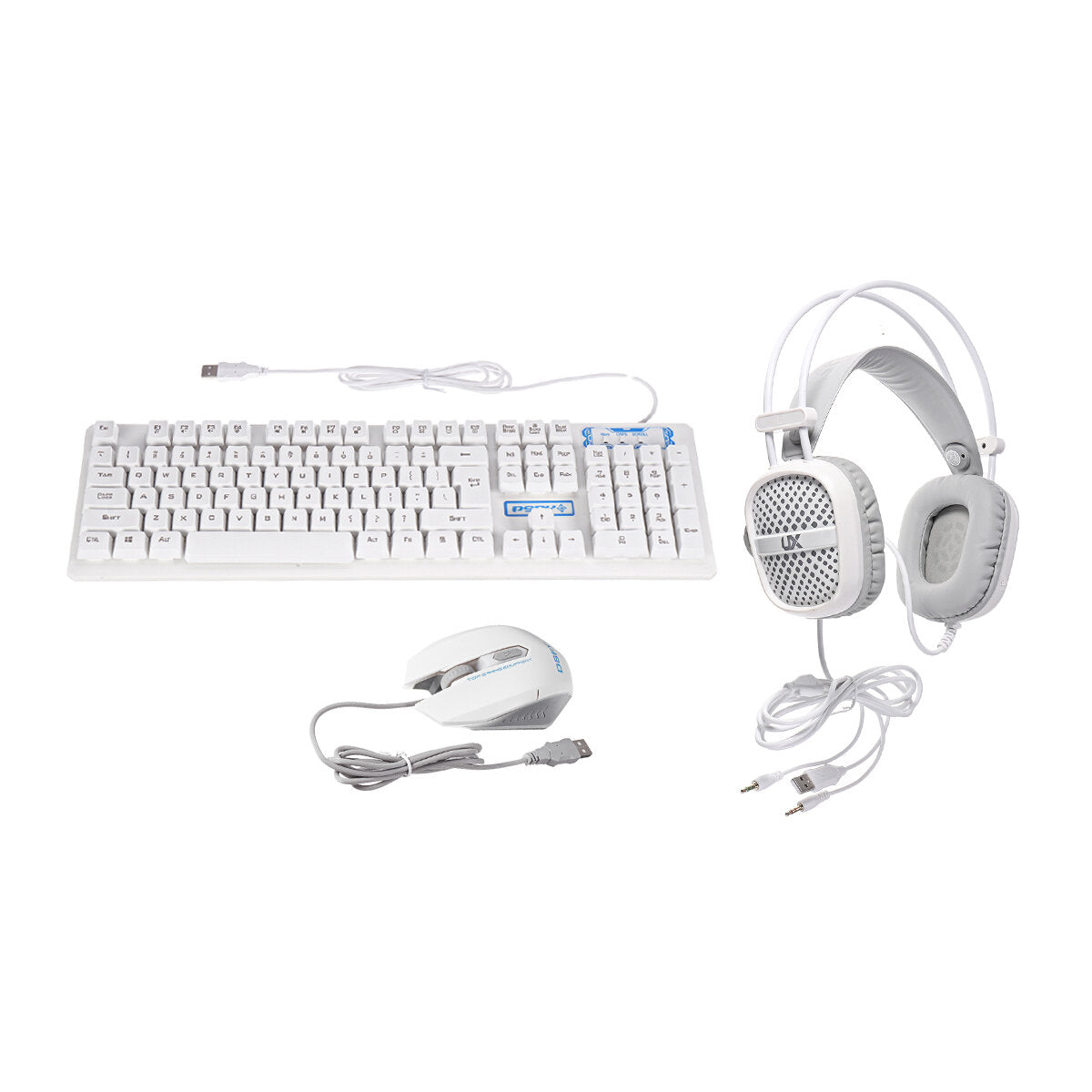 Wired Keyboard & Mouse Set 104 Keys RGB Backlight Mechanical Feeling Gaming Keyboard 2400DPI Ergonomic Home Office Mouse for Laptop Computer PC
