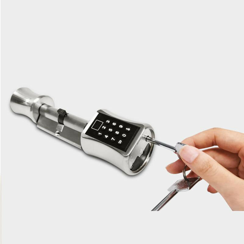 Smart Cylinder Lock Keyless Electronic Door Lock Digital Fingerprint Keypad Code Lock For Home Hotel Apartment