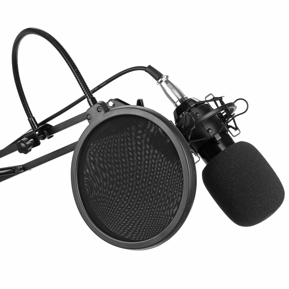 Pro Condenser Microphone Kit Studio Suspension Boom Scissor Arm Stand with Fliter