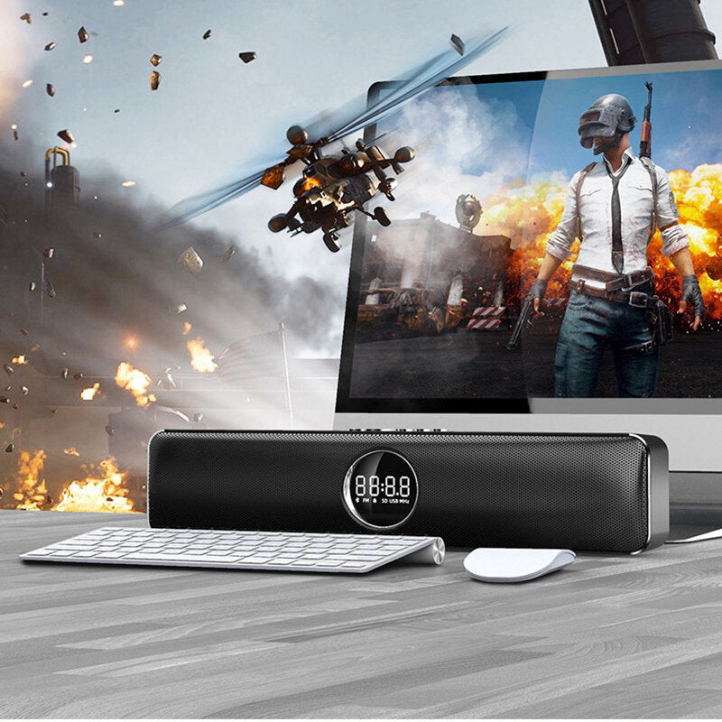 4 Unit Sound LED Display Big Power Wireless Bass Column 6D Stereo Soundbar Music Center Bluetooth Speaker