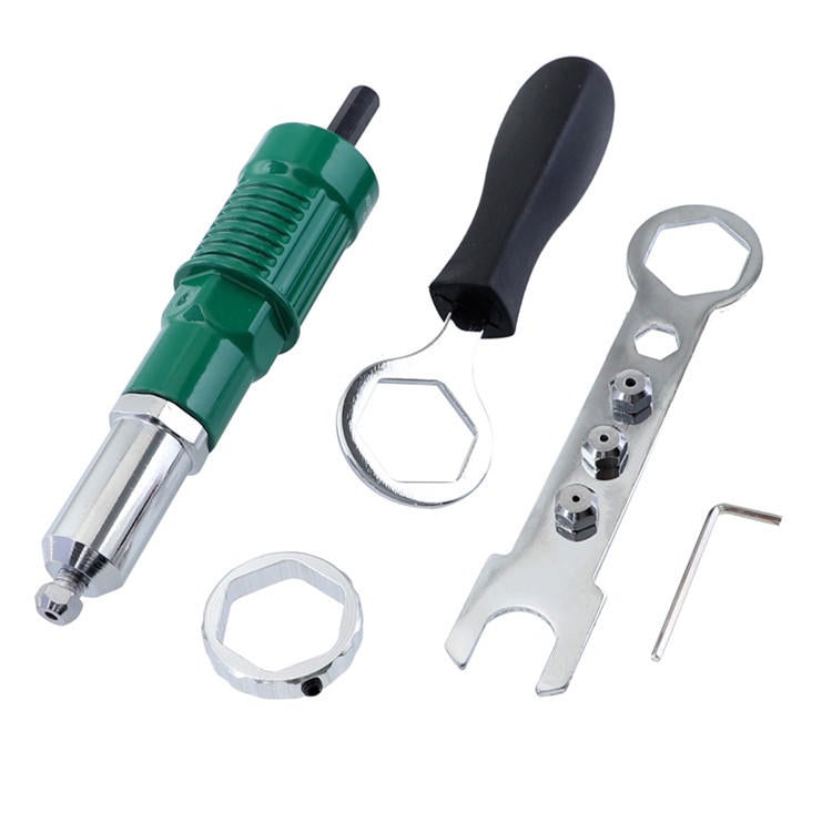 Aluminum Alloy Electric Drill Rivet Nut Attachment Cordless Riveting Drill Adapter Riveting Tool Insert Nut Tool