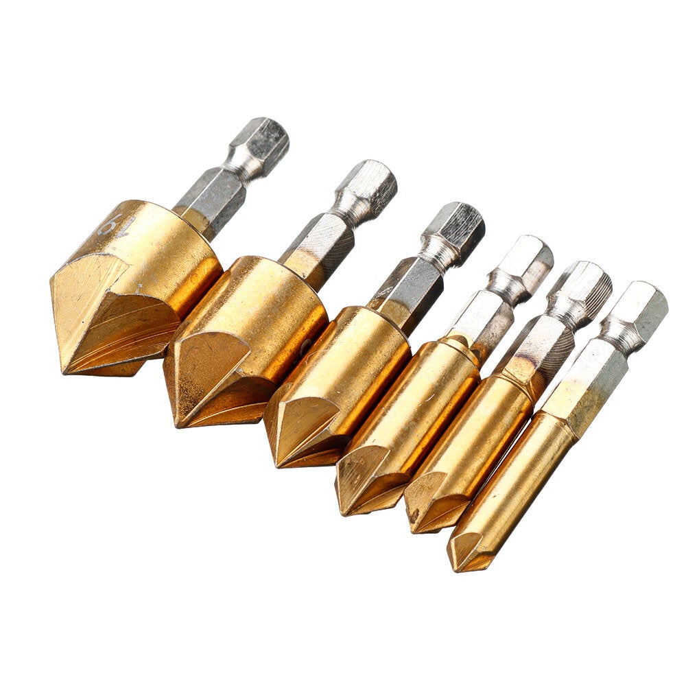 14pcs Chamfer Countersink Drill Bits Wood Plug Cutter Set