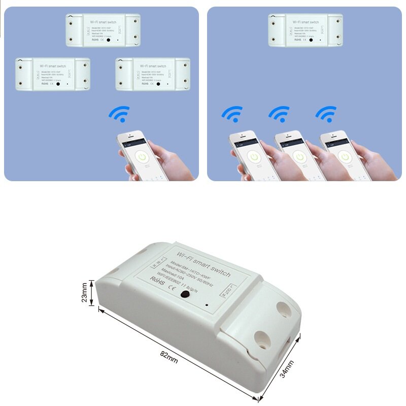 WiFi Smart On-off Device Mobile Phone Wireless Remote Control Timer Switch Works with Alexa Google Home
