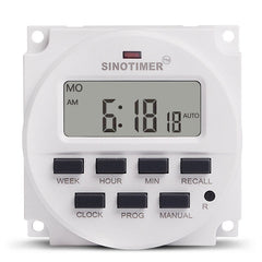 LCD Digital 24V 1.6 inch Timer Electric Controller 7 Days Programmable Time Switch Built-in UL listed Relay