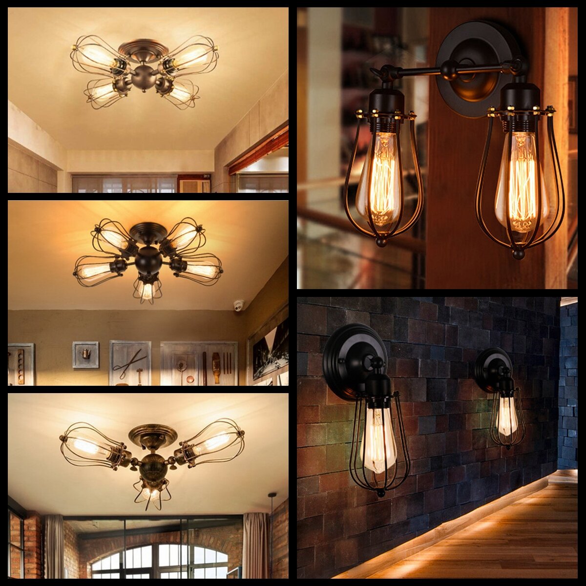 Wall Light Fixture Lamp Sconce Hallway E27 Vintage Home Coffice