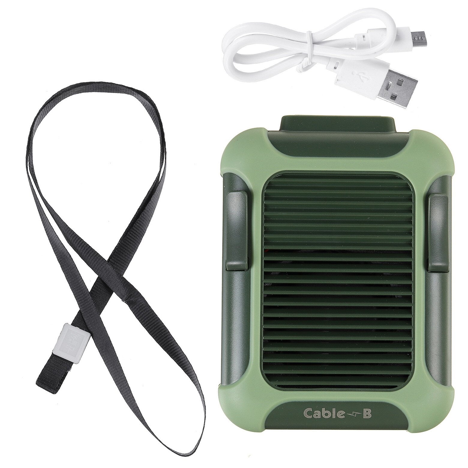 Mini Neck Air Cooler Fan Waist Clip on Fan Lazy Hands-Free Hanging Band USB Rechargeable Handheld Evaporative Cooler
