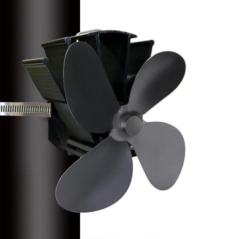 Christmas Style 4-Blade Heat Powered Stove Fan Fireplace Log Wood Burner Eco Fan 55C-350C
