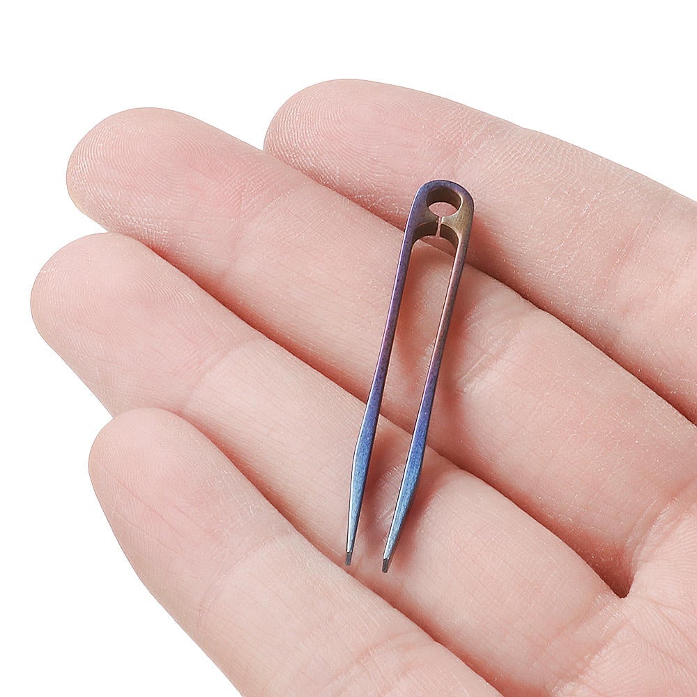 Titanium Alloy Mini Tweezer Portable Emergency CNC Clip Tool