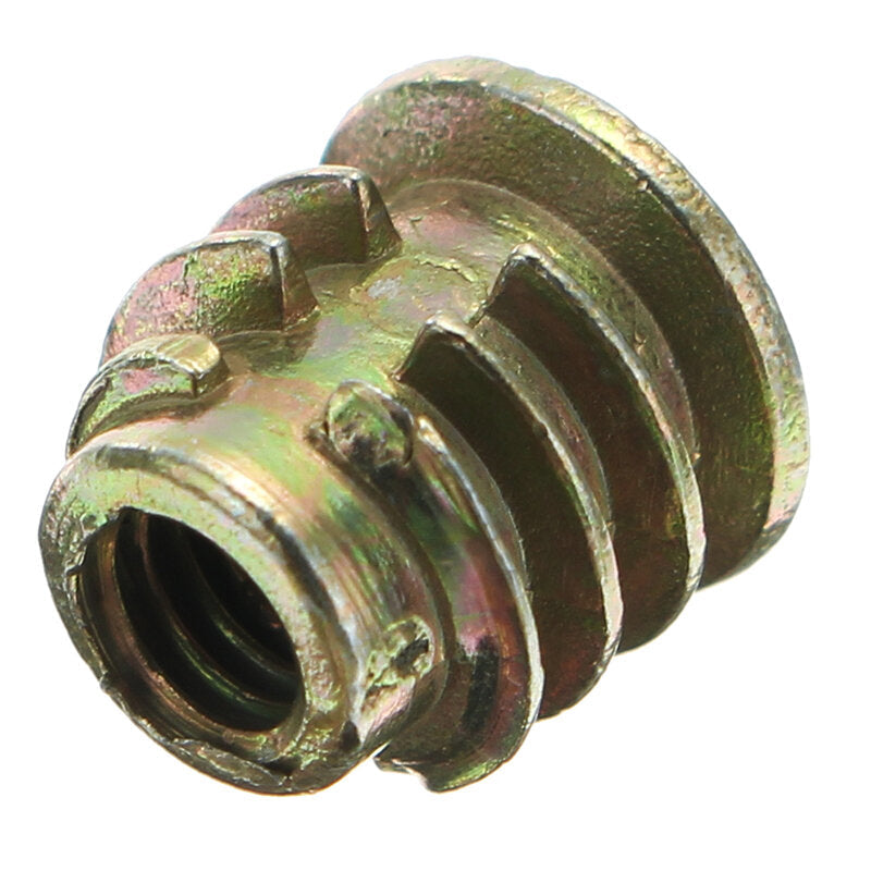 50Pcs M6 Zinc Alloy Wood Furniture Hex Socket Drive Head Screw-in Threaded Insert Nut 8mm-25mm