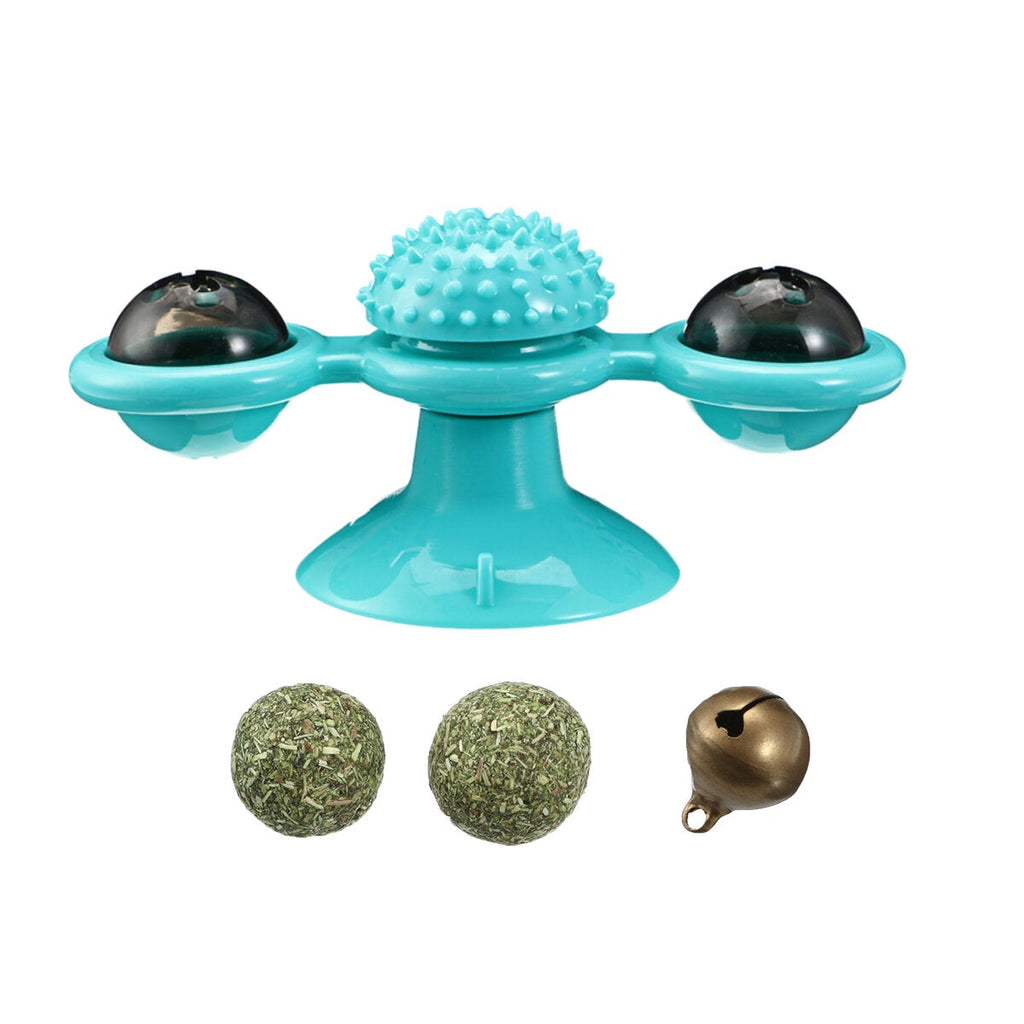 Bell Ball Cat toxick Supplies Catnip Toys Perfect for Cat/Kitty/Kitten Hair Brush Turntable Massage Scratch