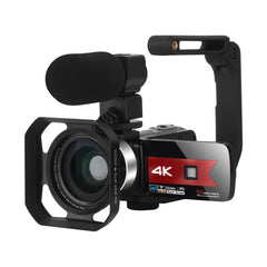 Zoom 4K Video Camera Camcorder for Youtube Live Stream Broadcast IR Night Vision 6MP 16X HD DV Video Recorder Digital Camera Anti-shake With Mic
