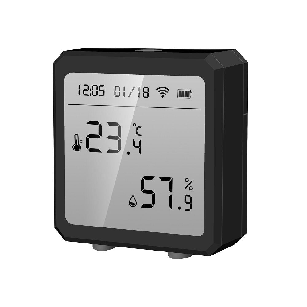 WiFi Smart Digital Temperature and Humidity Sensor Detector with LCD Date Time Display Support Alexa Google Home