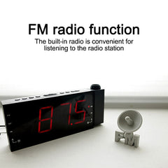 Multi-function Projection Clock FM Radio Alarm Clock LED Digital Display With Snooze Function for Bedroom