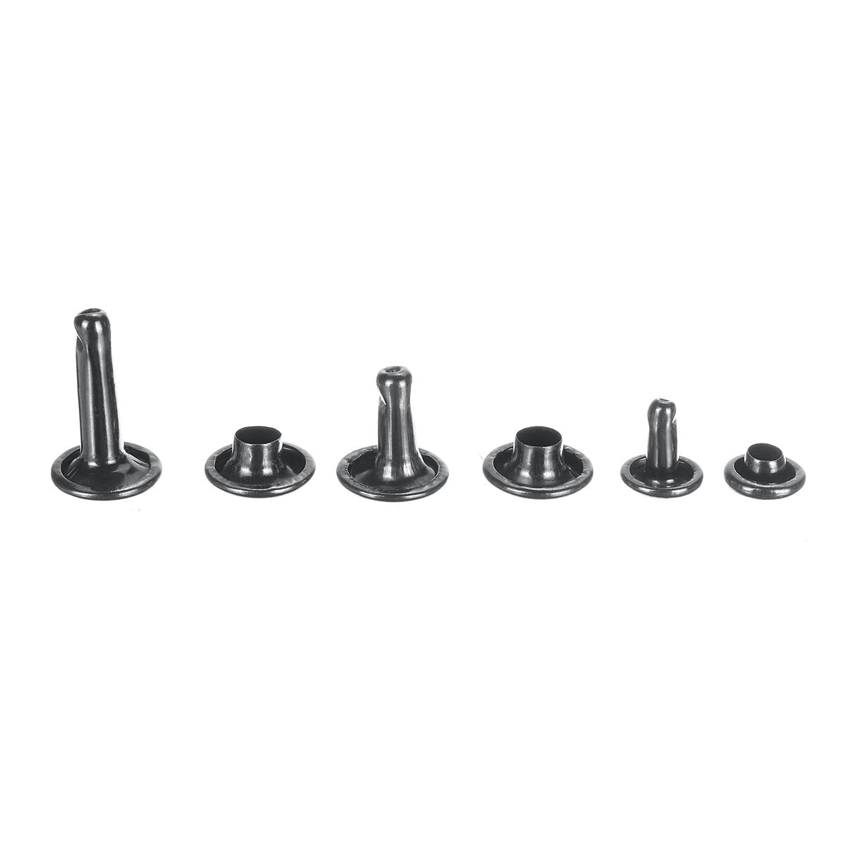 540pcsLeather Craft Tools Kits Double Cap Rivets Tubular Metal Studs w/ Tools