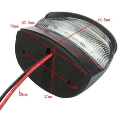 2W 10-30V 4LED Trailer License Plate Light for Truck Lorry Caravan White