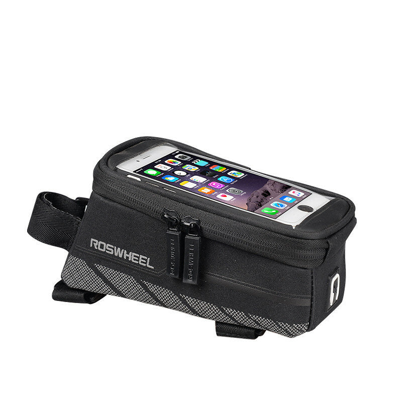 Bike Phone Front Frame Bag Waterproof Bicycle Phone Case Holder Tube Bag for 5.7'' Phone