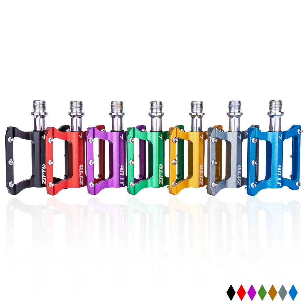 Aluminum Alloy Colorful Ultra-lightweight Anti-slip Durable 1 Pair Bicycle Pedals Mountain Bike Pedals Bike Accessories