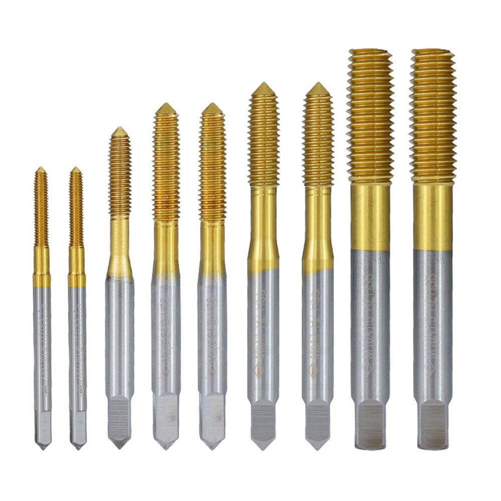 Titanium Coating Extrusion Taps M2-M12 Fluteless Forming Machine Plug Taps Metric Screw Thread Tap