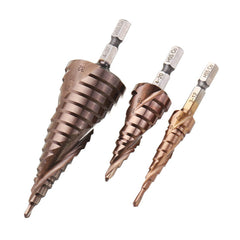 3-12/4-20/4-32mm M35 Cobalt Step Drill Bit 1/4 Inch Hex Shank HSS-Co Step Drill Bit