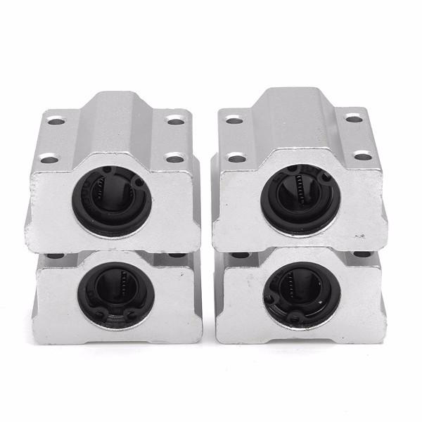 15pcs 200mm Optical Axis Guide Bearing Housings Aluminum Rail Shaft Support Screws Set CNC Parts