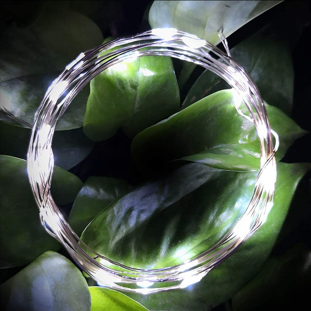 LEDs Music Fairy String Light Silver Wire Twinkle Starry Lights with Remote Control Timer 32.8ft