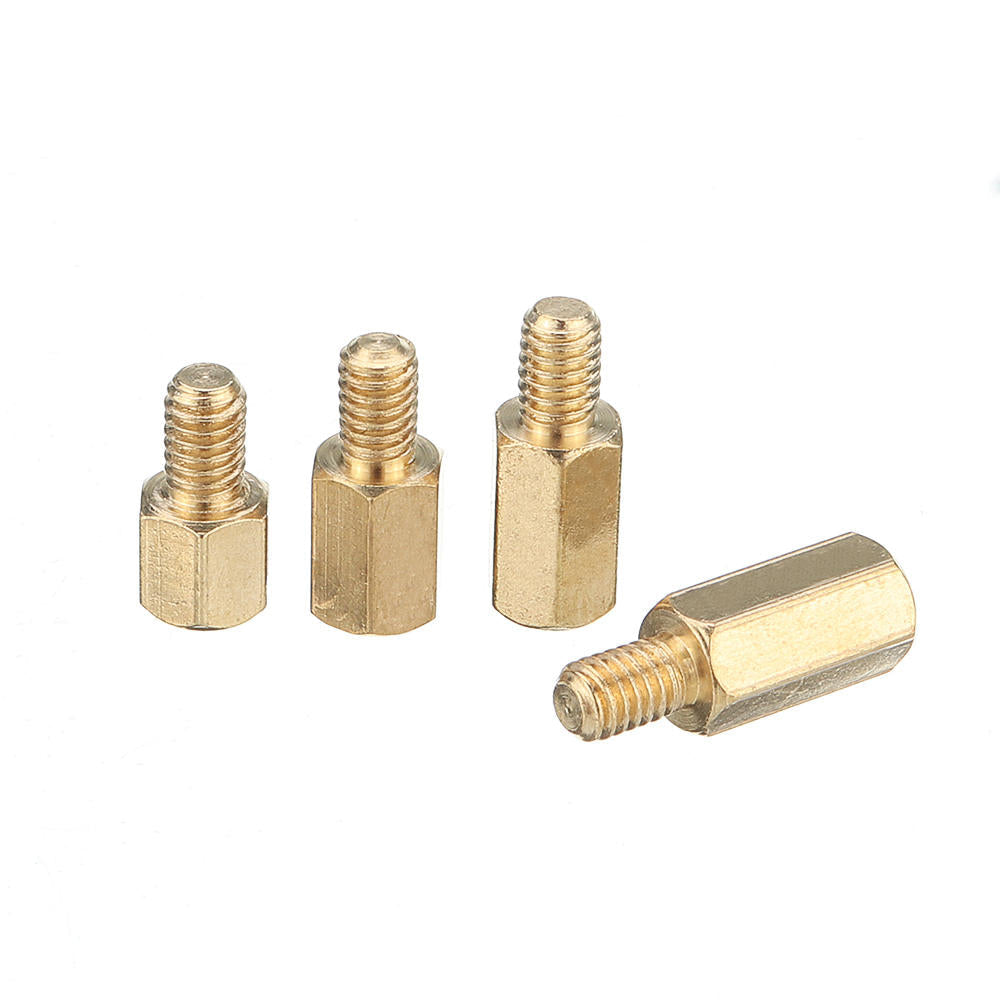 M4BH2 136Pcs M4 Brass Hex Column Standoff Support Spacer Pillar For PCB Board Screw Nut Assortment Set