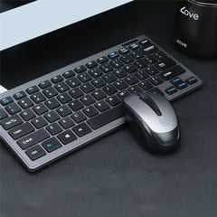Wireless Keyboard & Mouse Set Business Office Silent 78 Keys Keyboard 1200DPI Mouse Kit for MAC OS Windows