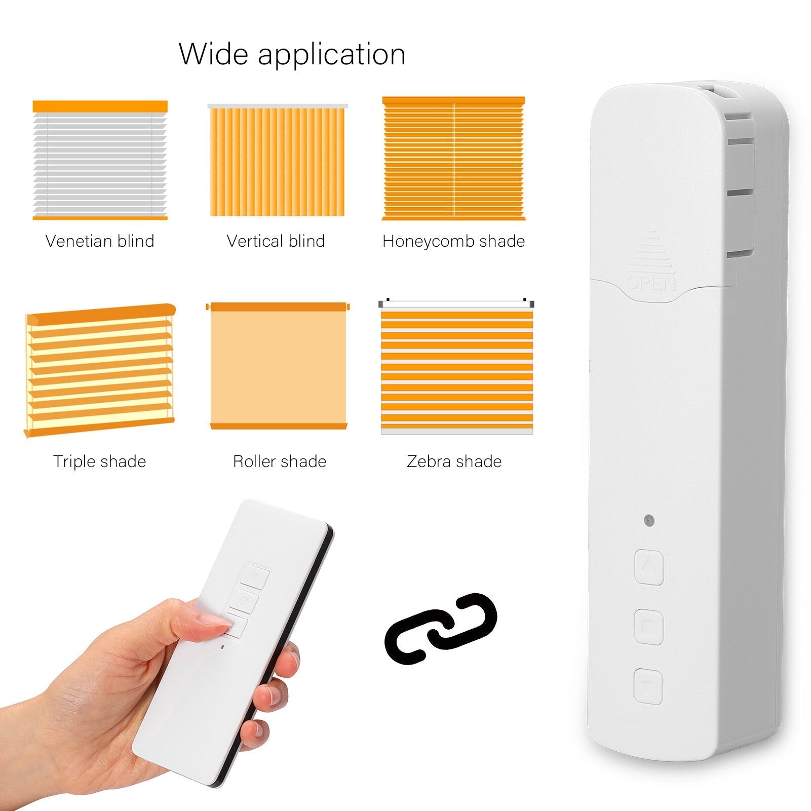 Smart Motorized Chain Roller Blinds Pull Bead Curtain Motor Electric Curtain Motor Compatible with Alexa Google Home