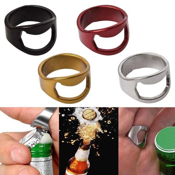 Stainless Steel Finger Ring Shape Beers Bottle Opener for Bar Tool