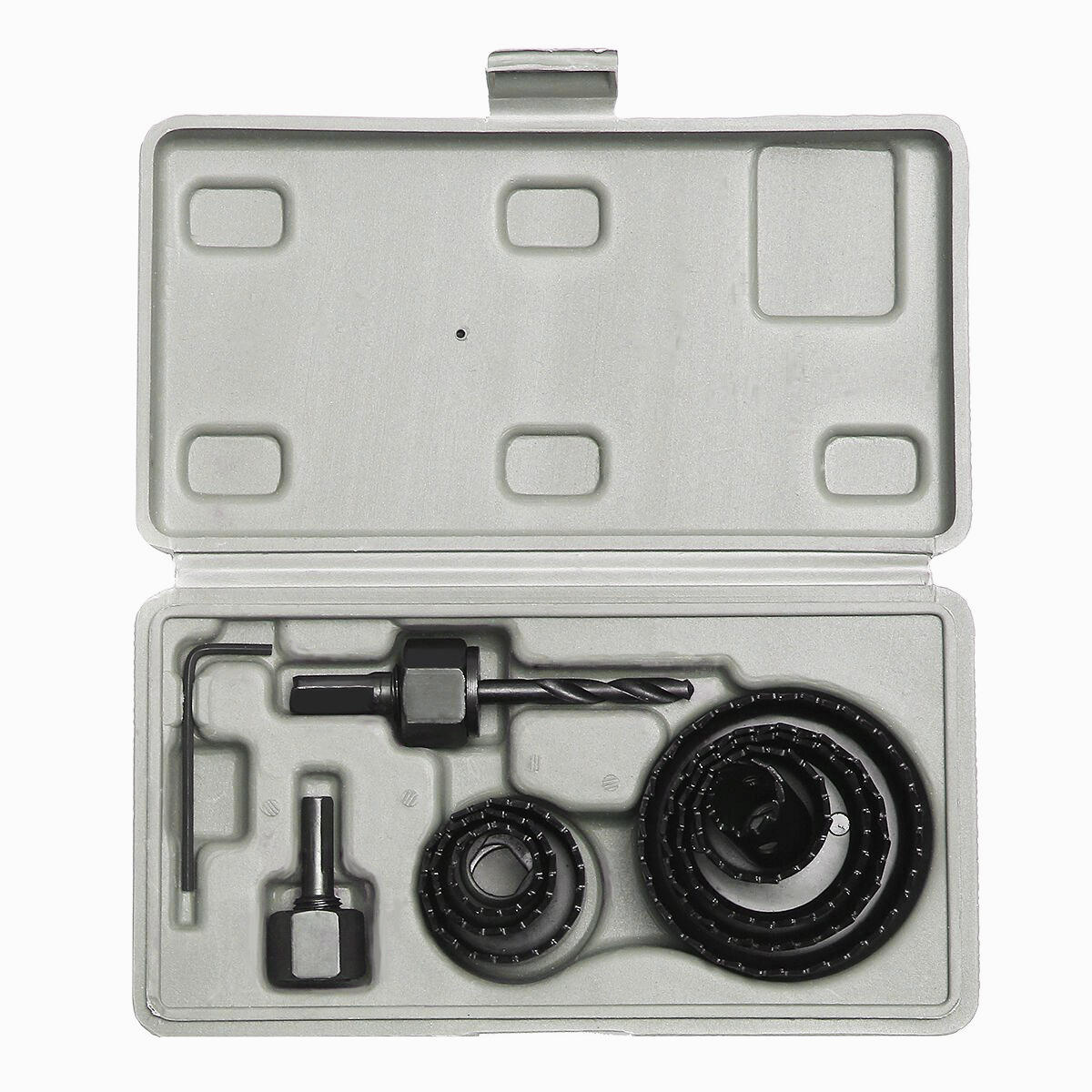 11pcs Hole Saw Cutter Set 19-64mm Carbon Steel for Wood Metal Cutting
