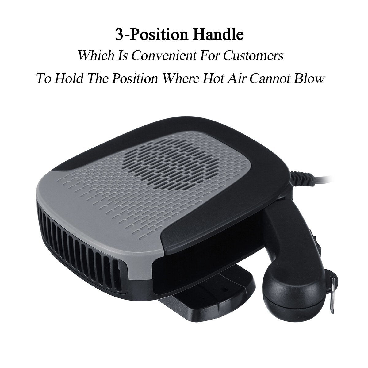 12V Portable Car Electric Heater Heating Fan Defogger Defroster Demister 360Universal Rotating Base