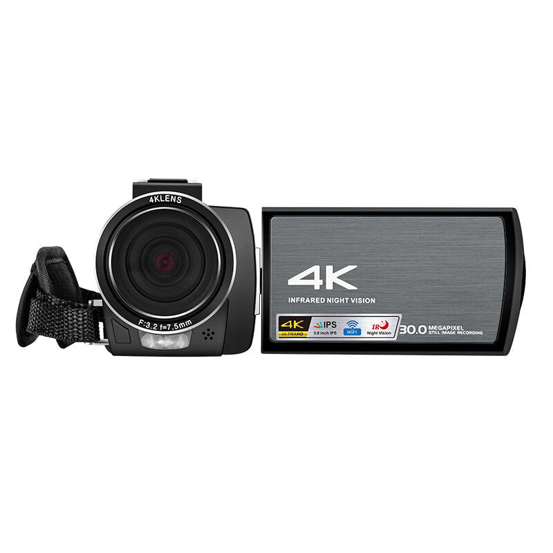 Digital Camcorder HD 4K 3 inch IPS Touch Screen Vlog DV Camera IR Night Vision 2.4G WIFI 16X Digital Zoom with Microphone