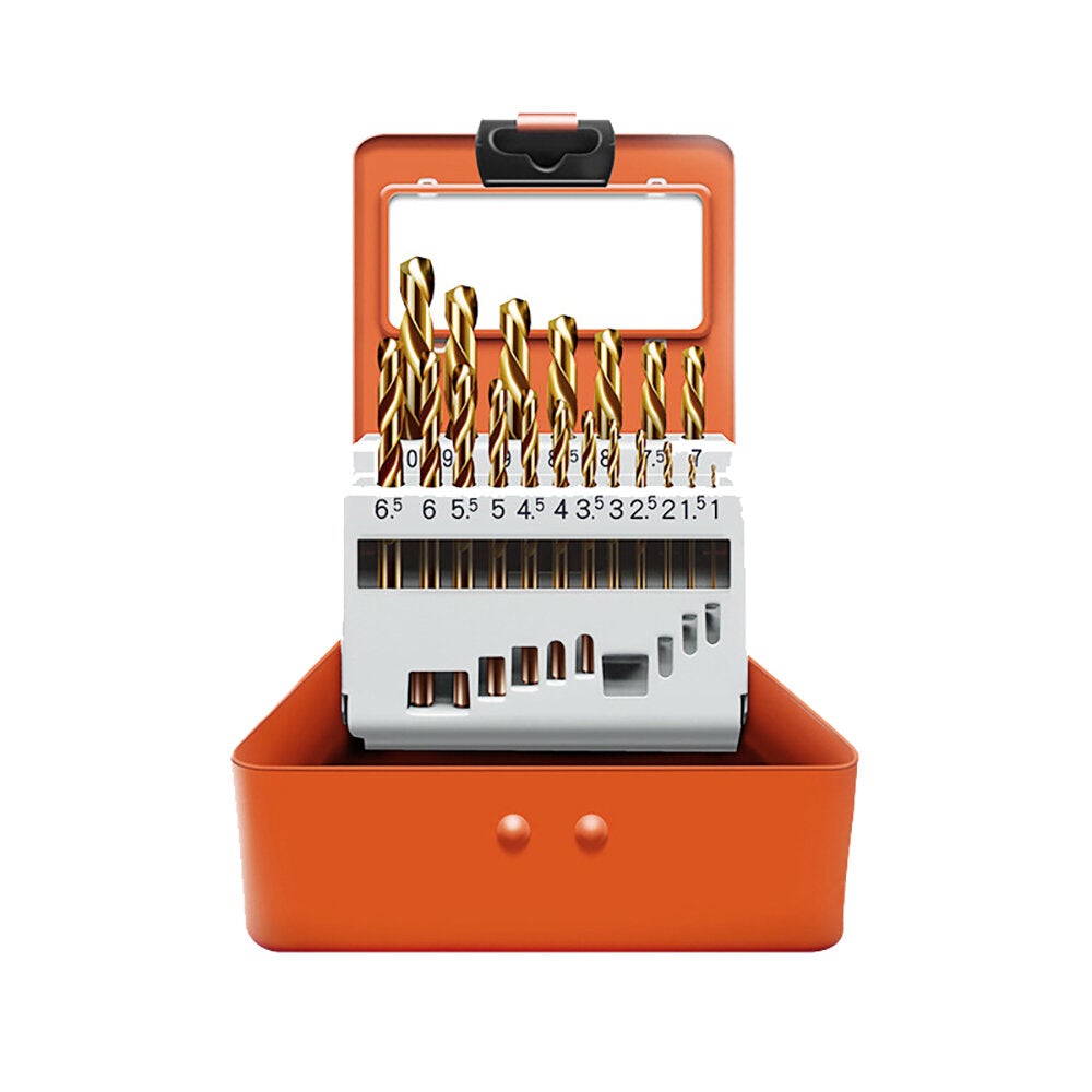 13/19/25Pcs 1-13mm High Speed Steel M35 Straight Shank Twist Drill Bits Set Quick Change Regular Drilling Tools