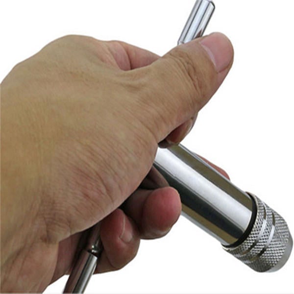 T Handle Ratchet Tap Wrench with 5pcs M3-M8 Machine Screw Thread Metric Plug Tap
