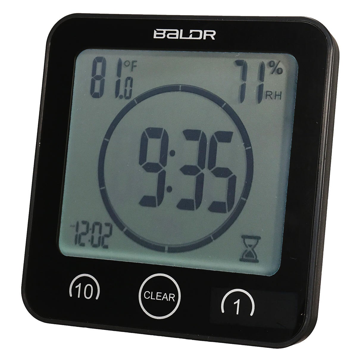 Digital Waterproof Shower Clock Temperature Sensor Wall Countdown Bathroom Timer