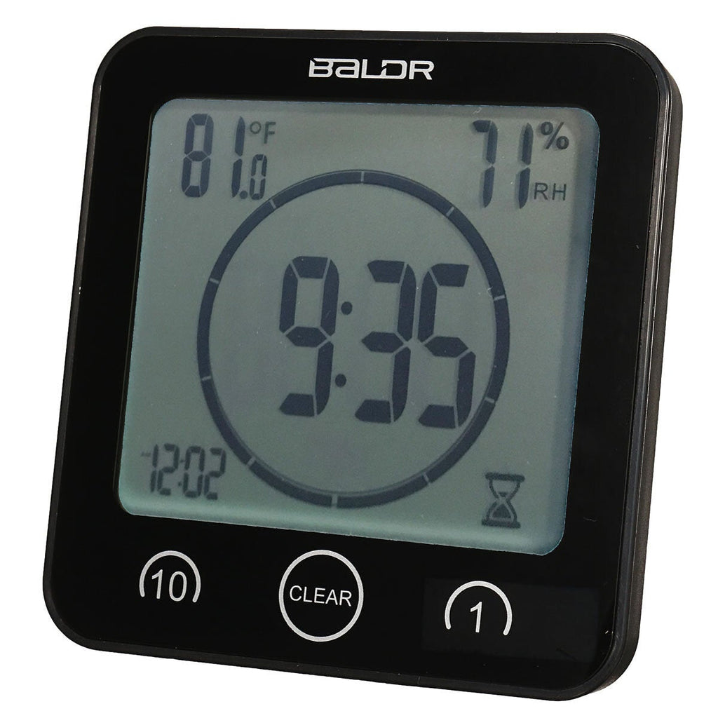 Digital Waterproof Shower Clock Temperature Sensor Wall Countdown Bathroom Timer