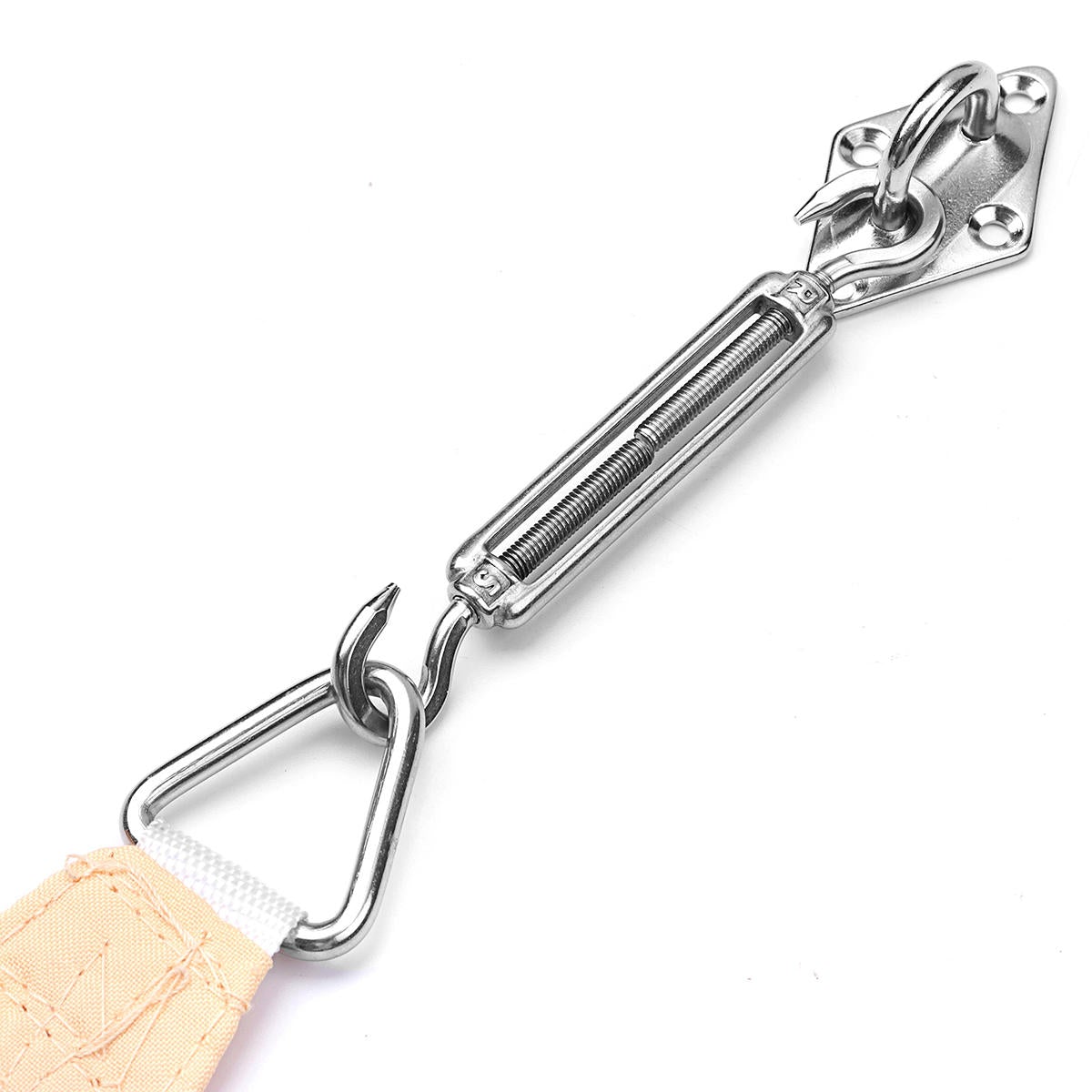 18pcs Rhombus Pad Eye Turnbuckle Snap Hook Self-Tapping Screw Accessories for Triangle Shade Sail