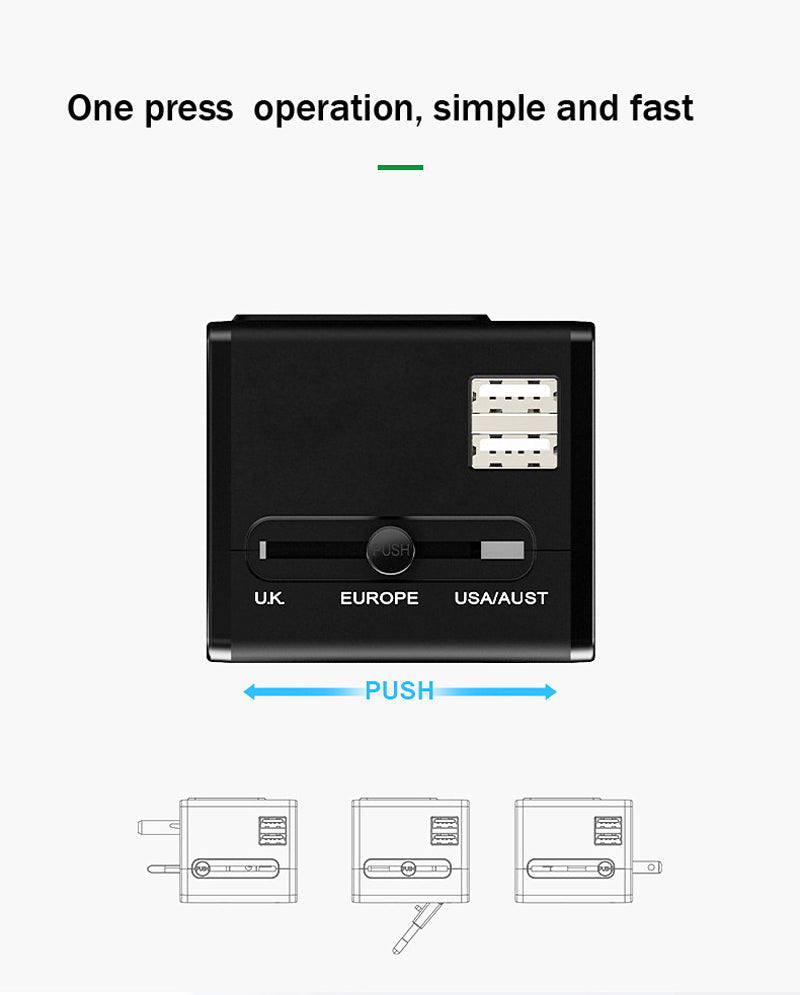 Universal Travel Adapter All-in-one International World Travel AC Power Converter Plug Socket