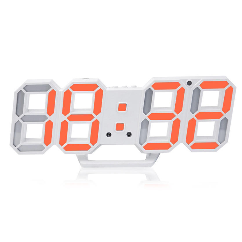 Creative USB Charging 3D Digits Display Adjustable Brightness Alarm Clock