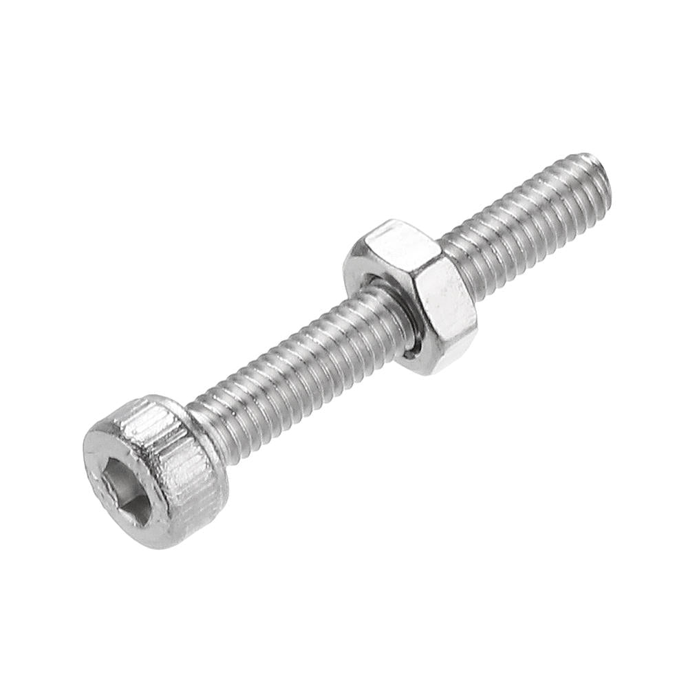 M3SS6 210Pcs M3 Hex Socket Cap Head Screws Nut Assortment Set Stainless Steel