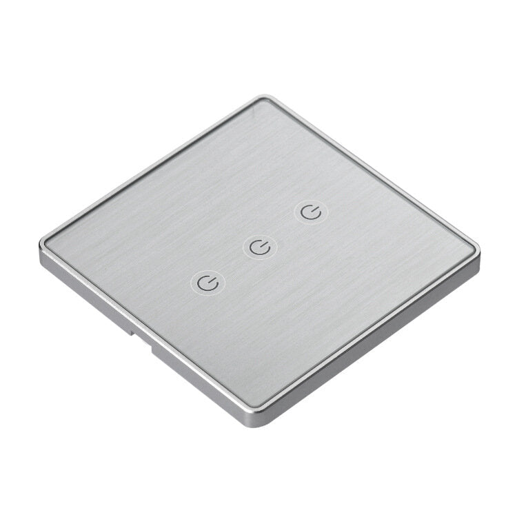 EU Standard 1/2/3 Gang Metal Frame Smart Switch Remote Control Light Switch Work with Alexa Google Home
