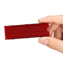 Aluminum Heatsink NGFF PCI-E 2280 SSD Cooling Fan Fin Cooler W/ Thermal Pad