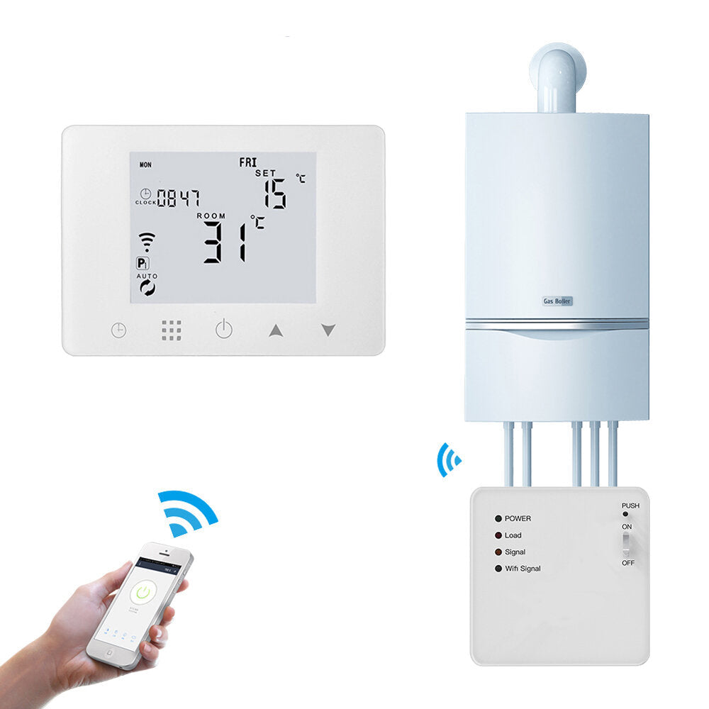 WiFi Smart LCD 5A Wall-Hung Gas Boiler Water Electric Underfloor Heating Temperature Controller Digital Weekly Programmable Thermostat Wall Mounted