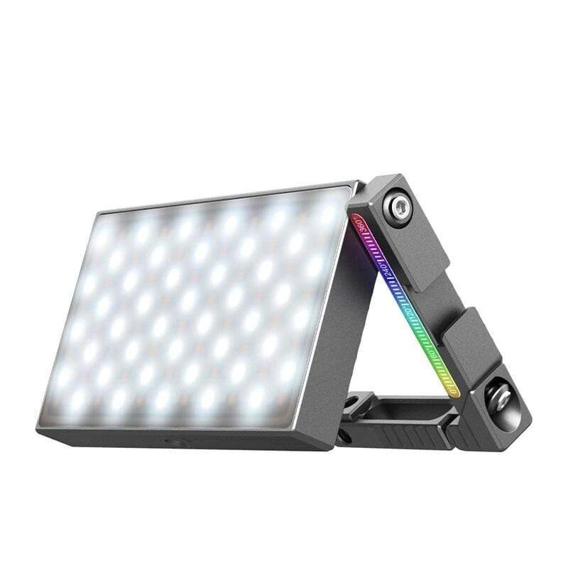 Full Color Metal RGBLED Video Light with Adjustable Bracket Mount DSLR SLR Camera Light Support PD Fast Charge