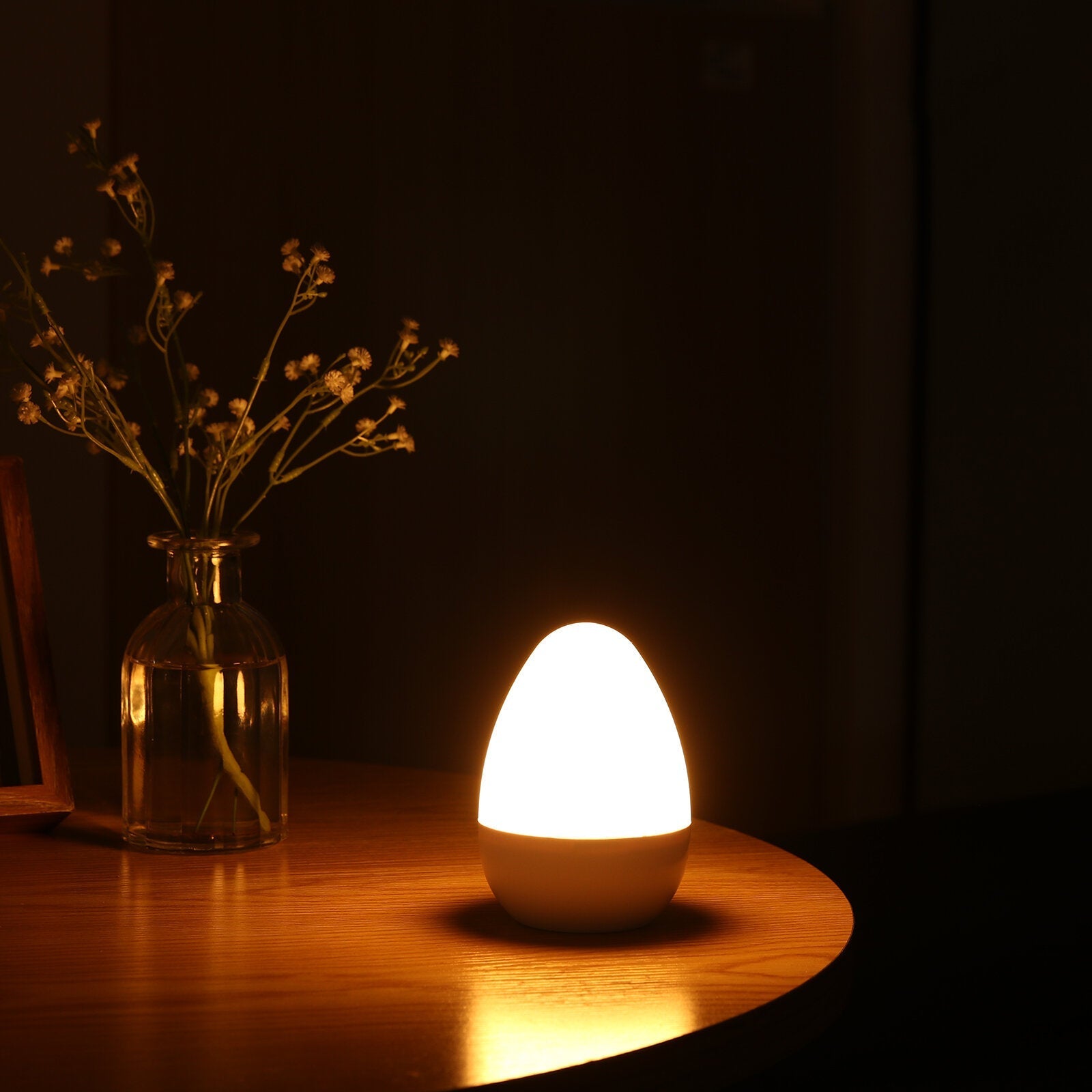 Smart Mini LED Night Light Voice Control 360 Light Angle 200 Lumen Eye-Caring 3 Adjustable Color Temperature Baby Night Light